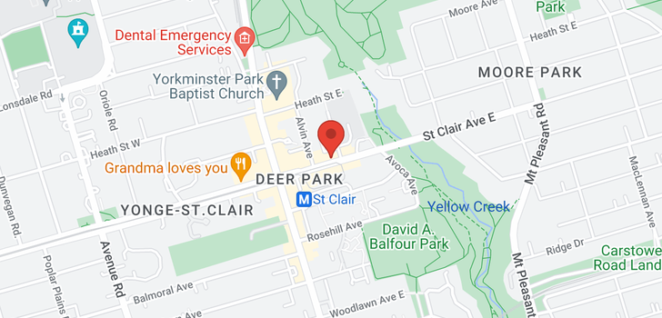 map of 48 ST CLAIR AVE E